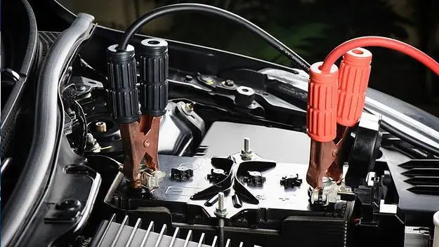 showing how modern day batteries in cars are jump started
